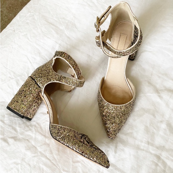 topshop glitter heels